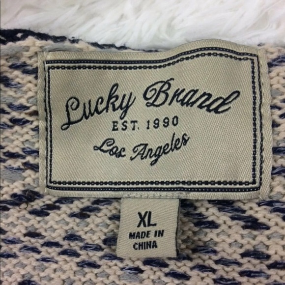 ❌SOLD❌Lucky Brand Aztec print Open Front Sweater - Picture 3 of 3